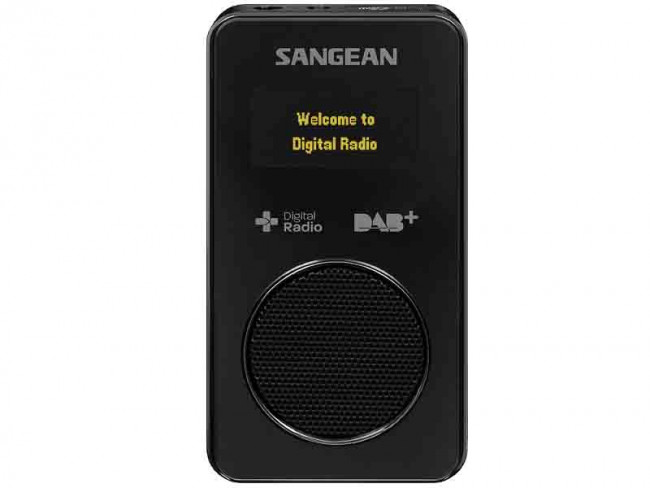 Sangean - Radio digital, portátil y recargable Negro