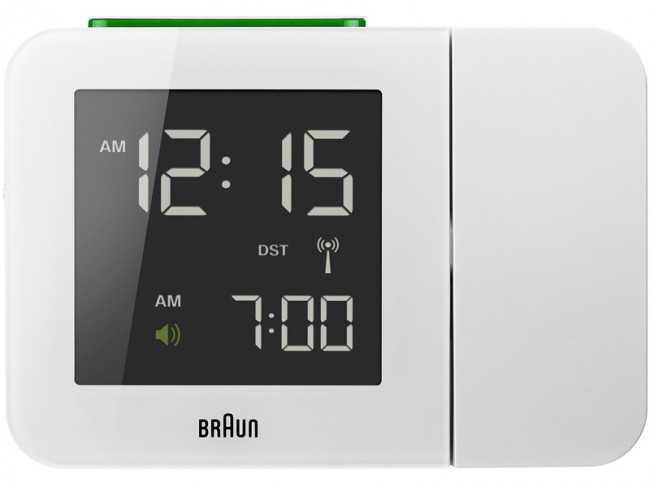 Reloj-despertador Braun BNC015 blanco con proyector